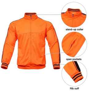 High Quality Custom Logo Jogging <b>Running</b> Suit Stand Collar <b>Winter</b> Tracksuit Sportswear <b>Jacket</b> Trouser Set - Product Image 3