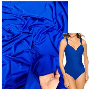 hot selling warp knitted royal blue foiled 97 cotton 3 spandex fabric tshirt swimwear for underwear