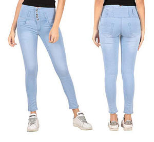 Pantalones Vaqueros de Mezclilla Elásticos 3D de Cintura Alta para Mujer, Pantalones de Moda Casual Más Vendidos - Product Image 1
