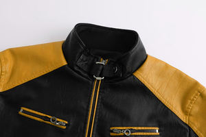 OEM/ODM de alta calidad en relieve logotipo chaquetas de cuero de color sólido para el invierno al por mayor chaqueta de cuero genuino para los hombres - Product Image 4