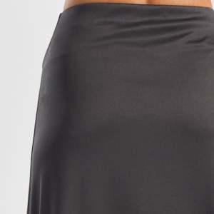 Sleek Empire <b>Waist</b> Slip <b>Skirt</b> Soft Breathable Satin and Cotton <b>with</b> Digital Print for Office Ladies in Spring Autumn Season - Product Image 6