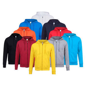 Sweats à capuche zippés Pull unisexe à fermeture éclair intégrale Sweats à capuche vierges Logo de broderie personnalisé Polyester Processus de haute qualité Impex - Product Image 1