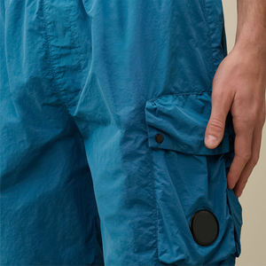 Short de plage cargo bleu sarcelle personnalisé léger à séchage rapide maillot de bain d'été pour hommes poche latérale taille élastique - Product Image 6