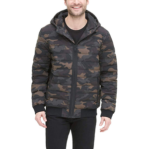 XL Chaqueta acolchada de invierno de calle alta para hombre de tamaño personalizado Color sólido con capucha Soporte Bordado Bolsillo Tejido Topping Servicio OEM - Product Image 5