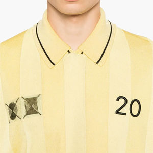 Design personnalisé marine à manches courtes tricoté pour hommes Polo pour hommes 90% coton 10% soie simple solide Style décontracté - Product Image 5