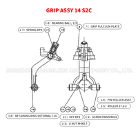 Ensemble de préhension d'outils Brother S2C 14T pour perceuse-visseuse à magazine ATC Brother TC-S2C 14T, pièces de rechange