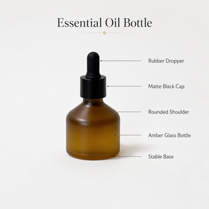 Flacon d'huile essentielle en verre dépoli haut de gamme avec compte-gouttes noir, produit en usine – Offre spéciale - Product Image 4