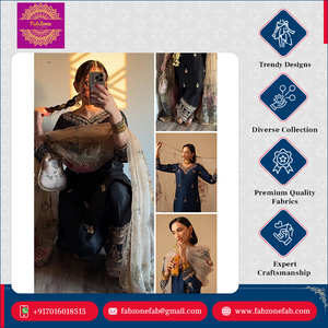 Nuevo diseño de lujo indio paquistaní ropa secuencia bordado trabajo completamente cosido Chinnon traje pantalón Dupatta conjunto para mujeres - Product Image 6