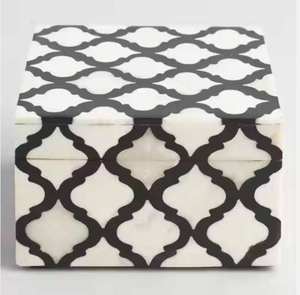 Boîte à bijoux et boîte à chocolat en nacre polie, écologiques, faites à la main, nouveau design, incrustation d'os, en provenance d'Inde - Product Image 2