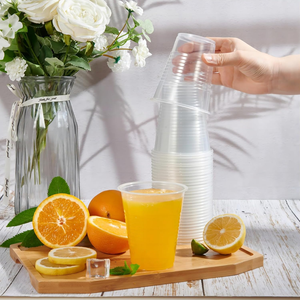 Gobelets en plastique transparent durables de 12 oz avec couvercles à bec sans paille, sans BPA et écologiques, jetables pour café glacé, smoothies et slushies - Product Image 2