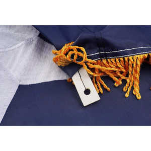 Bandera de Texas de 3x5 pies con flecos dorados, estrellas bordadas personalizadas, 4 filas de puntadas inferiores, para uso en interiores, hecha en EE. UU. - Product Image 4