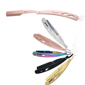 <b>Top</b> Quality Manufacturer and Supplier Pissco For Stainless Steel Handle Straight Edge Folding Shaving Razor Barber Hair Razor - Product Image 6