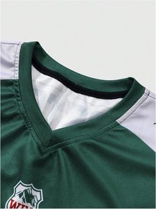 Camiseta de manga corta con gráfico de letras y números para hombre, Camiseta deportiva atlética con cuello en V, ropa de calle - Product Image 5