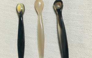 Buffalo horn <b>egg</b> cup with a horn spoon - Product Image 6