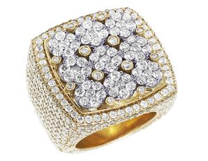 Anillo de campeón de moissanita de lujo para hombres VVS Diamond 925 Sterling Silver Hip Hop Jewelry - Product Image 1