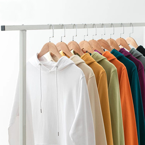 Sweat-shirts à capuche unisexes en polyester et coton uni surdimensionnés personnalisés pour l'hiver, taille américaine, pour hommes, pull-over, taille plus, sweat-shirts pour hommes - Product Image 1