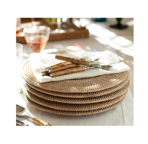 Produits en gros Assiette de chargement en rotin Vaisselle Décorations pour la maison Napperon en rotin Vente la plus vendue - Product Image 2