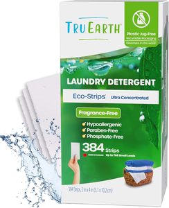 Hojas de Detergente para Ropa Seca Compactas Tru Earth, Sin Perfume - Hasta 768 Cargas (384 Unidades) Detergente Original Eco-Strip Sin Líquido - Product Image 6