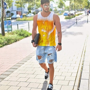 Camisetas sin Mangas Personalizadas para Hombre, Tejidas, Transpirables, Casuales, para Gimnasio, con Estampado Personalizado - Product Image 6