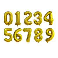 14-52 pouces nombre foilballoon Noir personnalisé Ballons en aluminium Ballon en aluminium pour la décoration de fête