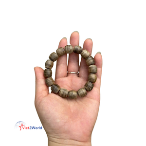 Pulsera Oud hecha a mano de cuentas de Rosario de madera de agar puro Opción de regalo subacuático de gama alta hecha a mano en Vietnam - Product Image 3