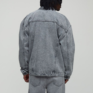 Veste en jean décontractée pour hommes en vente en gros pour hommes personnalisée à manches longues, légère, respirante, à la mode, veste en jean en coton de qualité supérieure - Product Image 2