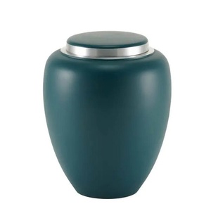 Urna de cremación humana para adultos Estilo contemporáneo Color verde azulado Gran urna de cenizas muy asequible - Product Image 6