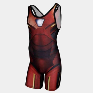 Uniforme de lutte de compression en spandex polyester élastique au toucher doux, uniforme d'équipe de gymnastique flexible avec service OEM - Product Image 2