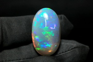 27.50 CT véritable opale éthiopienne octobre pierre de naissance ovale Cabochon Multi opale de feu blanc bijoux en vrac pour la fabrication de bijoux - Product Image 2