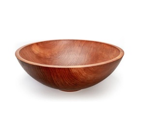 Bol de service rond en bois d'acacia le plus vendu bol en bois jetable fabriqué à la main pour l'utilisation de la table à manger de fruits ou de salades - Product Image 1