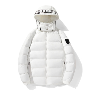 Veste matelassée mince décontractée pour hommes pour l'hiver col montant personnalisé avec fermeture à glissière Streetwear avec logo brodé quantité minimale de commande bas - Product Image 4