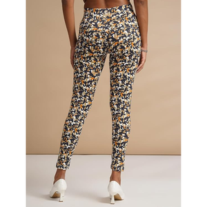 High-Waisted Full-Length Printed Spandex/Cotton <b>Leggings</b> Women Stylish Comfortable Stretchy Yoga Pants <b>Fashionable</b> Graphic - Product Image 2