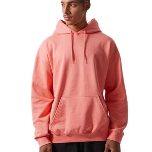 100% algodón French Terry Pullover Hoodies Classic Fit Liso Sudaderas con logotipo bordado personalizado en el frente Directo de fábrica - Product Image 4