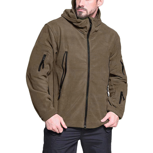 Herren taktische Fleece jacke in normaler Länge mit Reiß verschluss Logo Custom-Fit bedruckt Wandern Snowboarden Trekking bestickt - Product Image 3