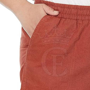 กางเกงขาสั้นของผู้หญิงสีทึบกางเกงขาสั้นผู้หญิงแบบปรับแต่งได้ - Product Image 5