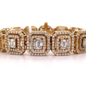 Luxury Men's 925 <b>Sterling</b> <b>Silver</b> Moissanite Diamond VVS Tennis Round Cut <b>Bracelet</b> for Women Full Circle Jewelry for Gifts - Product Image 2