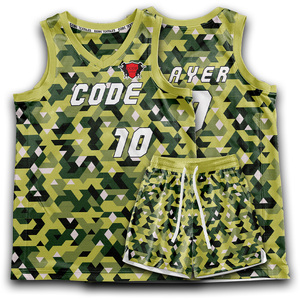 Ensemble de maillots de basket-ball 100% polyester réversibles personnalisés pour hommes, uniforme respirant à col en V, vêtements de basket-ball personnalisables - Product Image 1