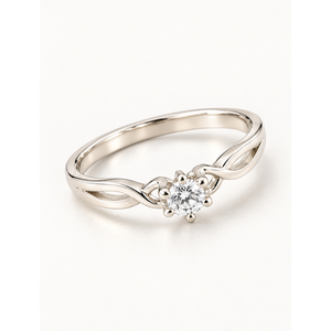 <b>Vintage</b> Princess Cut Zircon Infinity Solitaire <b>Ring</b> in <b>Gold</b> Plated Alloy - Product Image 1