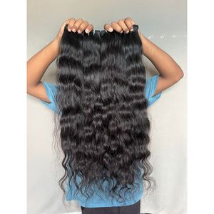 Offre de lot de cheveux humains indiens bruts bouclés, 10 % de réduction, longueur de 8 à 36 pouces, vague naturelle, lisse comme un os, lisse crépu, 12A, un donneur - Product Image 4
