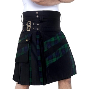 Kilt utilitaire fonctionnel pour homme en tissu jean de coton, conçu pour une utilisation pratique avec un style urbain et professionnel élégant - Product Image 5