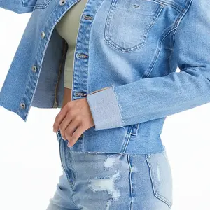 Chaqueta Vaquera Acolchada Transpirable de Invierno para Mujer, Estilo Vintage Personalizable de Alta Calidad, Tendencia - Product Image 4