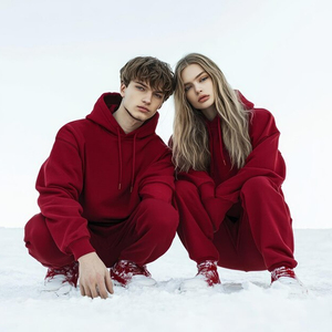 Hoodies pour unisexe hiver poids 300GSM motif solide approvisionnement en vrac Bangladesh usine doux polaire tissu personnalisé imprimé disponible - Product Image 3