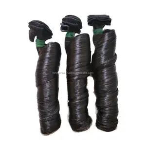 Paquetes de cabello ondulado indonesio, cabello virgen asiático, extensiones de cabello alineado con cutícula de cabello humano Remy 100