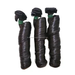 Fasci di capelli mossi indonesiani, capelli asiatici vergini, 100 umani REMY HAIR CUTICLE allineati estensioni dei capelli