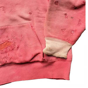 Sudadera con capucha de lana desgastada del mejor material para hombre, patrón sólido teñido liso de secado rápido, cuello con capucha de temporada de invierno, colores personalizados - Product Image 5