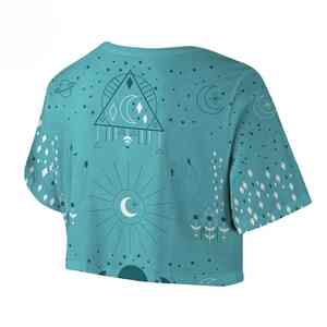 Top Corto de Verano Premium para Mujer, Transpirable, Personalizado, de Manga Corta, Teñido, Elástico, Sostenible - Product Image 3