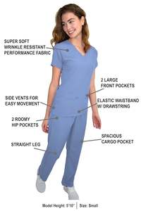 Uniformes hospitaliers médicaux personnalisés unisexes de qualité supérieure pour médecins et infirmières - Product Image 2