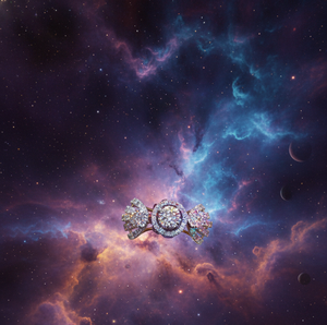 Anillo de Diamante Moissanita Clásico de Plata de Ley 925 de Primera Calidad con Diamante Azul Esférico - Product Image 3