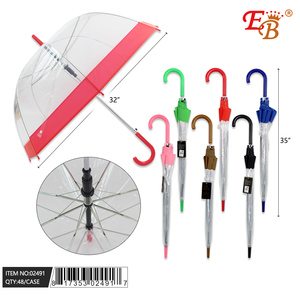 Parapluie Transparent 32 \ "avec 8K Ribs 190T Matériel Nouveau Design Contrôle Semi-Automatique 48PCS/CS avec Logo Personnalisable - Product Image 1