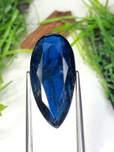 Rare Found 100% Natural brillante azul índigo cianita forma de pera corte facetado suelto genuino fabricación de joyas piedras preciosas a precios a granel - Product Image 4